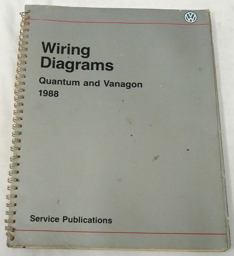 1988 vw shop manual wiring diagrams quantum and vanagon~ w42 881 001 144 1