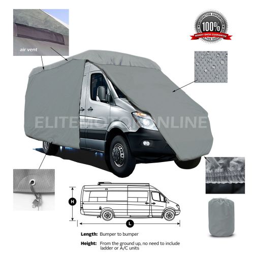 Deluxe 4-layer class b high top van cover fits 22&#039; 23&#039; 24&#039;l sprinter 170&#034;wb