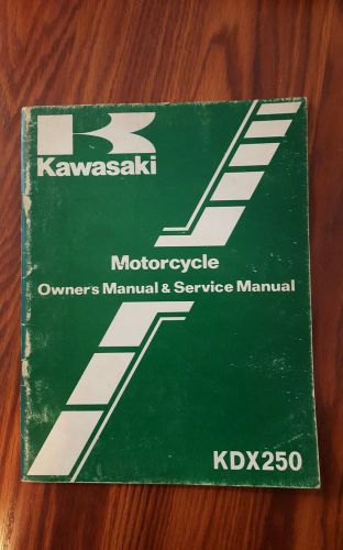 1983 kawasaki kdx250 owner&#039;s &amp; service manual original factory