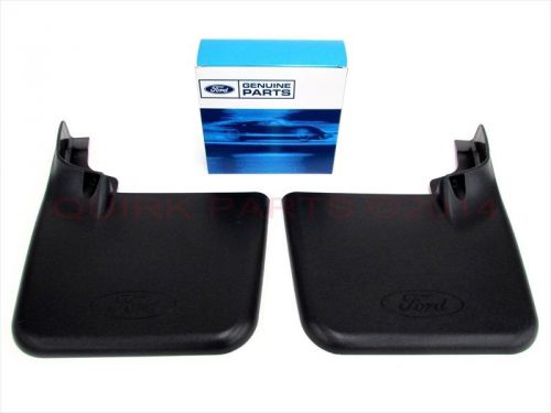 2004-2014 ford f-150 styleside rear splash guards mud flaps molded black oem new