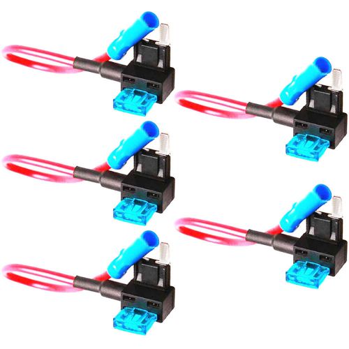 5 x add-a-circuit fuse tap adapter mini atm apm blade fuse holder car wys sales