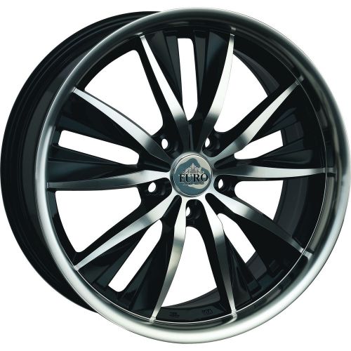 Euromax 528 18x7.5 5x100 +42mm black wheels rims 52887802
