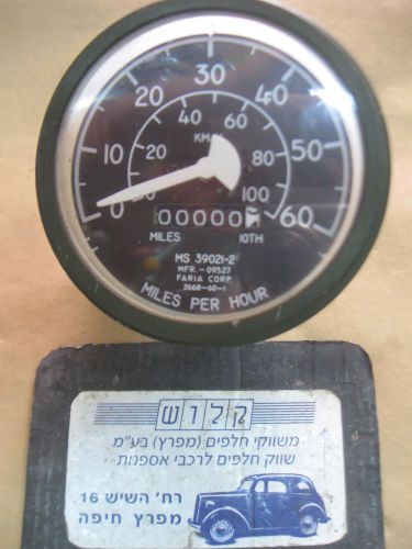 Willys jeep mb m38 m35a2 m series speedometer 0-60mph ms39021-2 military