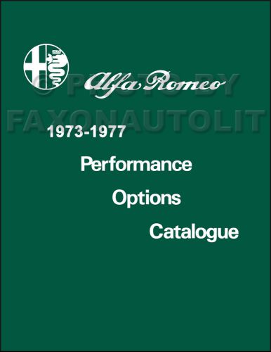 1973-1977 alfa romeo performance options parts catalog