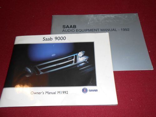 1992 saab 9000 original owner&#039;s manual, all models plus audio equipment manual