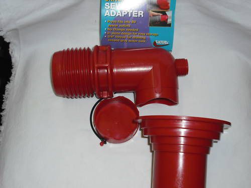 Rv - sewer hose to hole 90 - ez threaded attachment - leak proof - new
