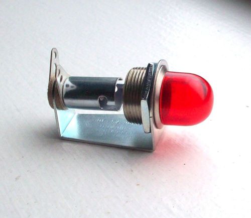 Vintage red beehive stovepipe lens dash gauge panel light hot rod 5/8 dialco