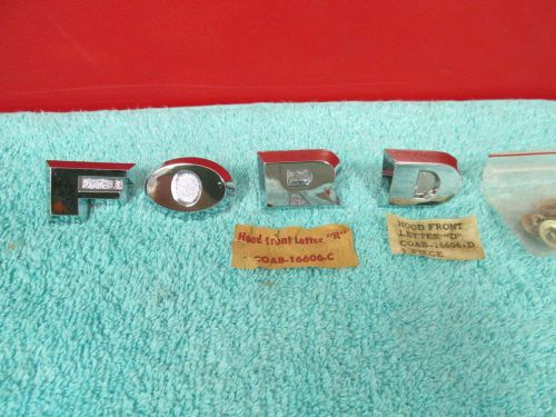 1960 ford  excluding galaxie  hood and station wagon tailgate letters  nos  616