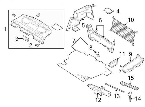Ford oem package tray 8h6z5446668jc image 1