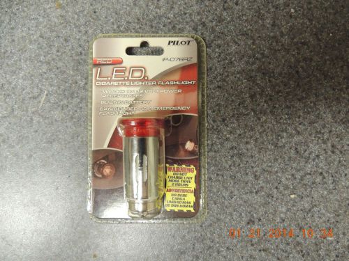 2 x pilot ip-076rz automotive red led cigarette lighter flashlight