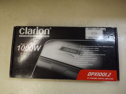 New clarion dpx1001.2 car stereo 2 channel amp amplifier 1000 watts
