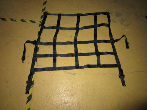 Immi black seat belt safety harness net cargo bunk restraint 38 x 43 nylon new