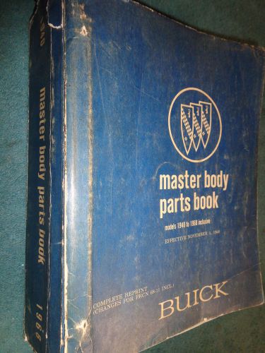 1940-1968 buick body master parts catalog 67 66 65 64 63 62 61+ original book