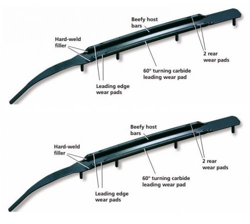10&#034; double down snowmobile ski carbides (pair) - yamaha [rd6510]
