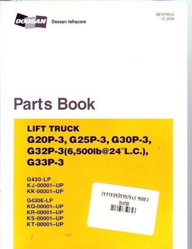 Doosan forklift fork lift truck parts book manual g20p g25p g30p g32p g33p