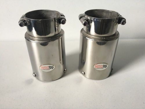 Cmi sound elimination mufflers (pair) 4.0&#034; x 5.0&#034; clamp on p/n 39110