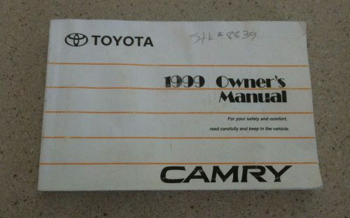 1999 toyota camry owner&#039;s manual in excellent condition