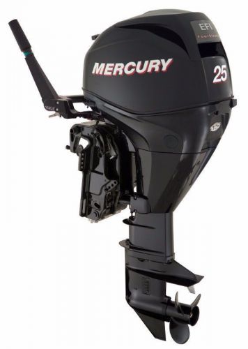 Mercury 25 hp 4 stroke outboard motor tiller 15&#034; shaft boat engine