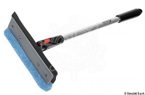Osculati mafrast tool with microfibre brush / squeegee with foldable handle
