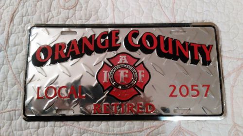 Orange county local retired 2057 front license plate