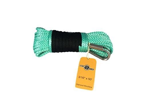 Custom splice 3/16 diamond winch rope atv utv winch rope with tube thimble