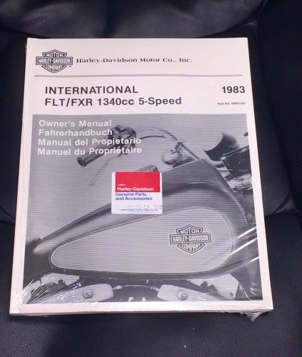 Oem 1983 harley davidson flt fxr 1340cc owners manual 99963-83 5-speed