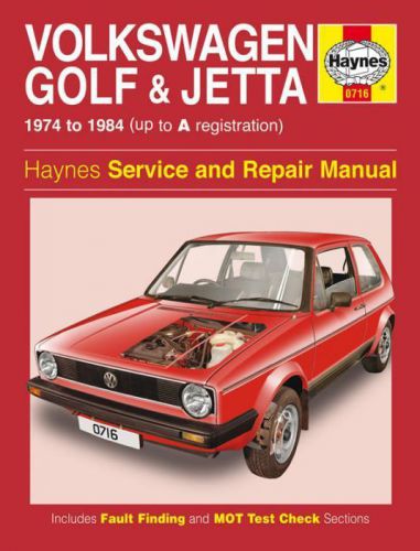 Vw golf jetta mk1 petrol 1974-1984 new haynes workshop manual service repair