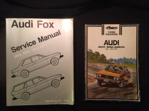 Lot of 2 audi fox manuals 1973-78 by bentley and clymer audi fox 1973--1977