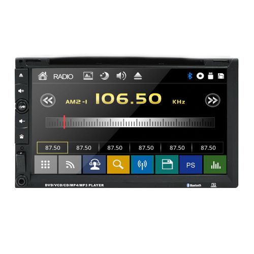 7&#034; hd digital touchscreen dual din car radio dvd player car stereo sd usb swc