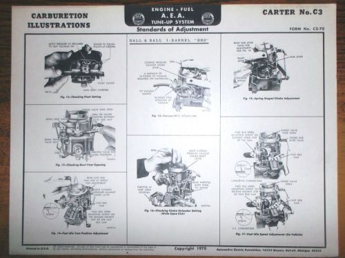 Aea carburetion carburetor carter bbs &amp; rbs 1bbl carb illustrations chart