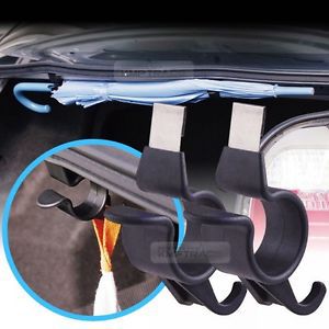 Rear trunk umbrella hook multi holder hanger hanging black 2pcs for alfa romeo