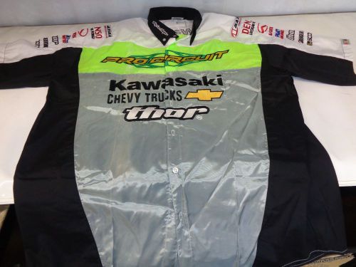 Team issue xxlarge kawasaki motocross genuine factory race pit shirt pro circuit