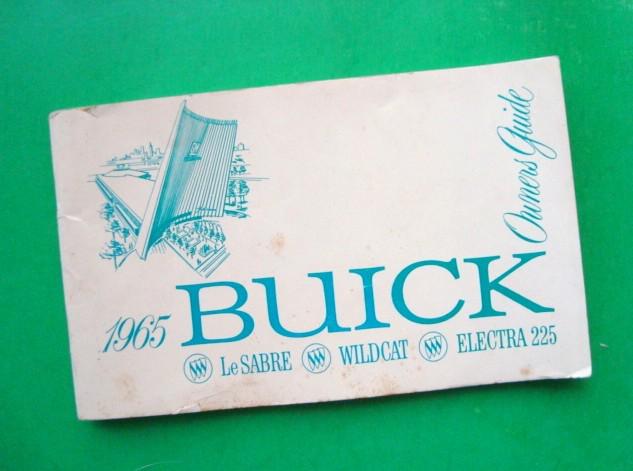 Original 1965 buick electra - lesabre - wildcat owner manual factory original 
