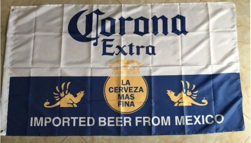 Corona extra beer 3 x 5 polyester banner flag man cave!!! la cerveza mas fina !!