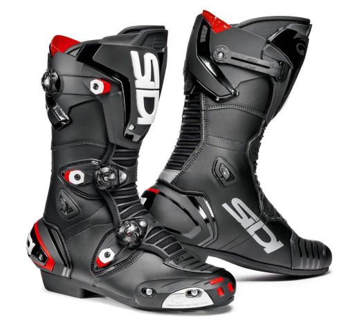 Sidi mag-1 leather race motorcycle boots black us-11.5  euro-46