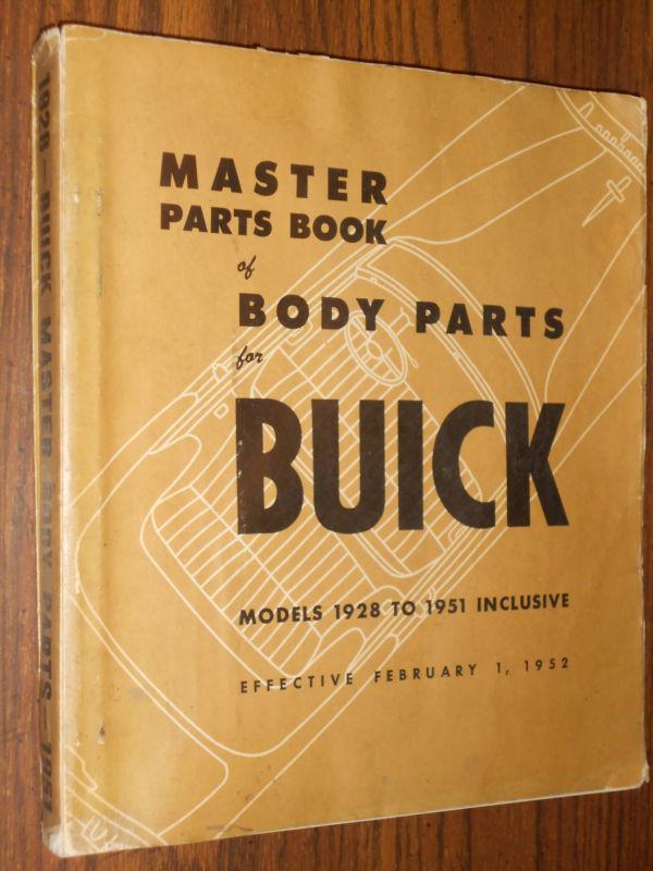 1928-1951 buick body parts catalog / original book!! 48 47 46 42 41 40 39 38+
