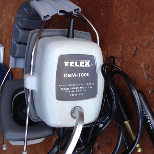 Telex dbm-1000 and telex cat 8 avionics headsets (2 pair headsets total)