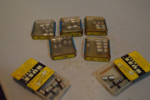 Glass buss fuse aga 7 packages 1,2, 5, 6, 15, 20 &amp; 30 amp