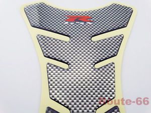 Fiber carbon tank pad protector 3d emblem decal for suzuki gsxr 600 650 700 1000