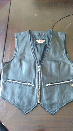 Harley davidson alamosa women&#039;s leather vest large- like new