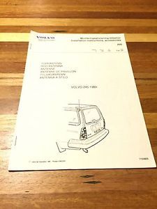 Volvo oem 240 series shop papers - rod antenna installation