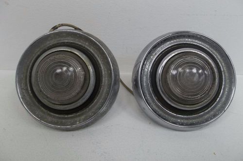 Pair lucas 488 side indicator light assembly land rover triumph clear glass