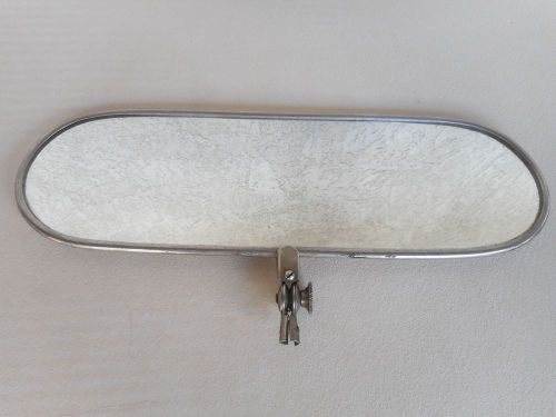 Vintage car or truck rear view mirror ~ gold colored back