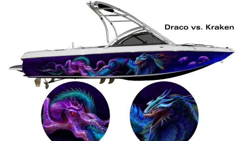 Draco vs kraken * custom boat wrap - customized to fit your boat