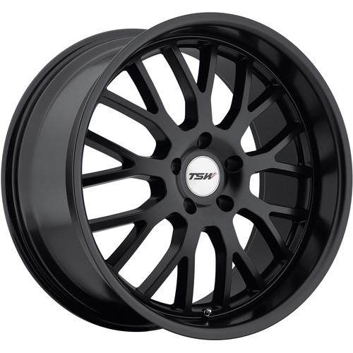 17x8 matte black tsw tremblant wheels 5x120 +20 bmw 5 series 528 sedan m3