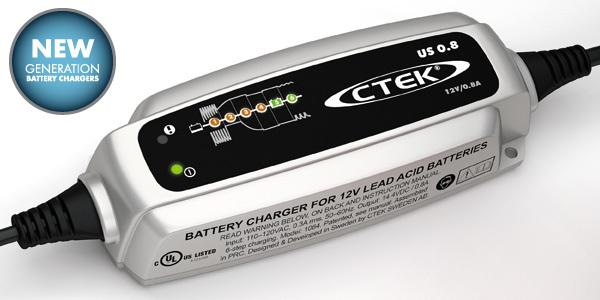 New ctek 12v battery charger/maintainer fits husqvarna lawn mower tractor plug