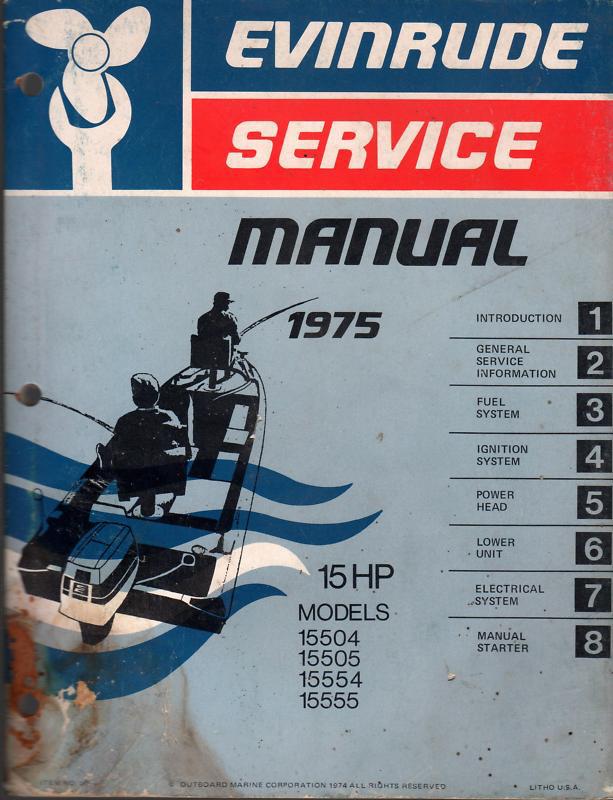 1975 evinrude outboard motor 15 hp service manual  (967)