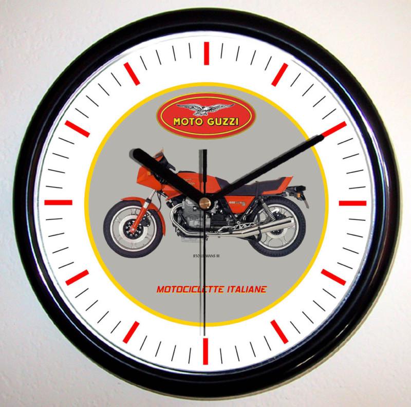 Moto guzzi le mans iii motorcycle wall clock lemans