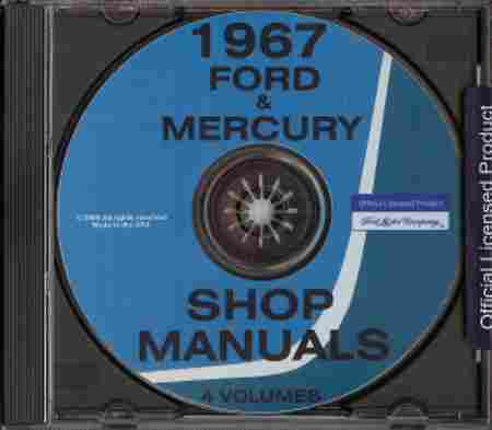 1967 ford  repair shop manual cd custom galaxie 500  xl ltd 7.0l thunderbird