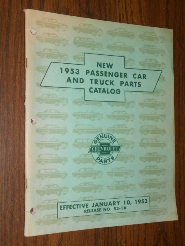 1953 chevrolet car and truck parts catalog / original book